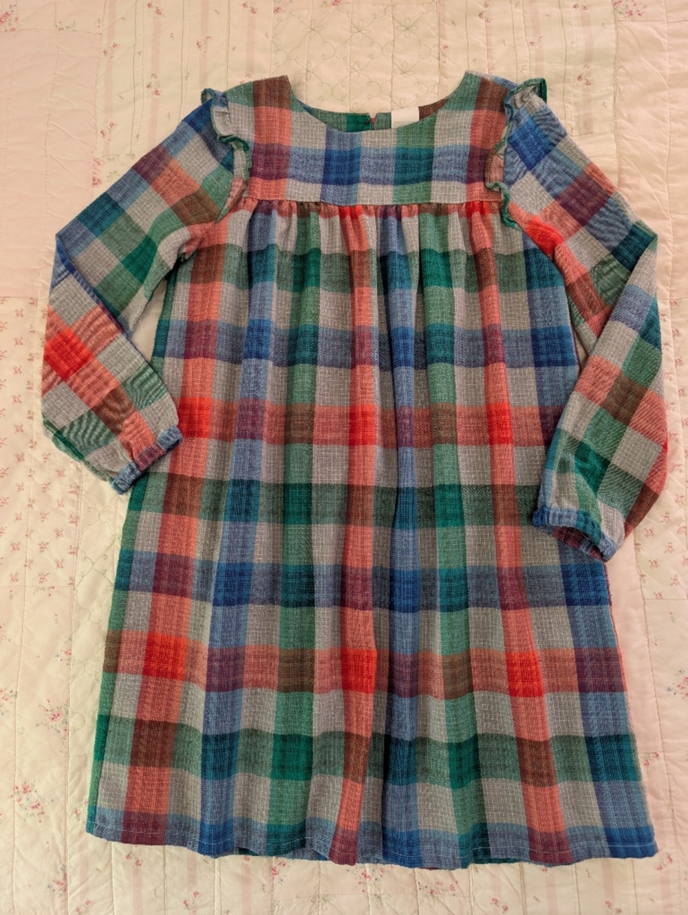 Plaid Long Sleeve Dress